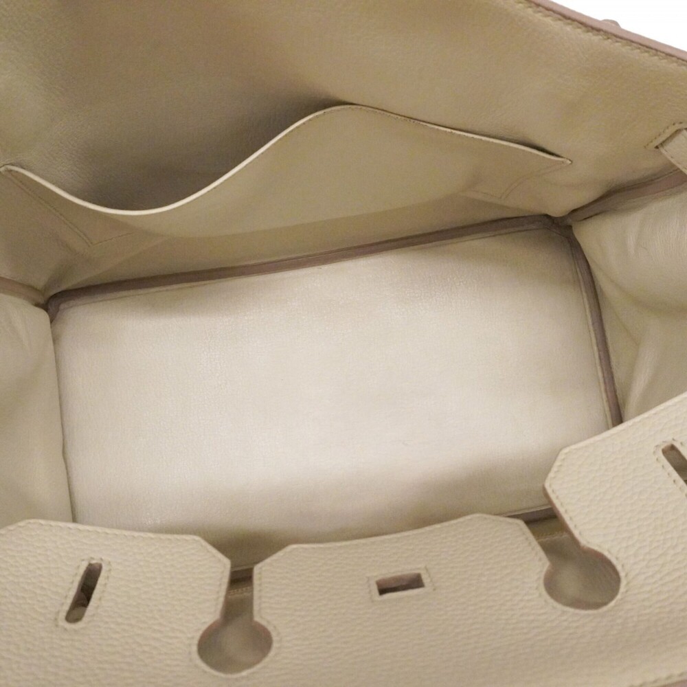 Hermes Birkin 35 handbag, Taurillon Clemence leather, Craie, A stamp, ladies'. - Picture 4 of 13